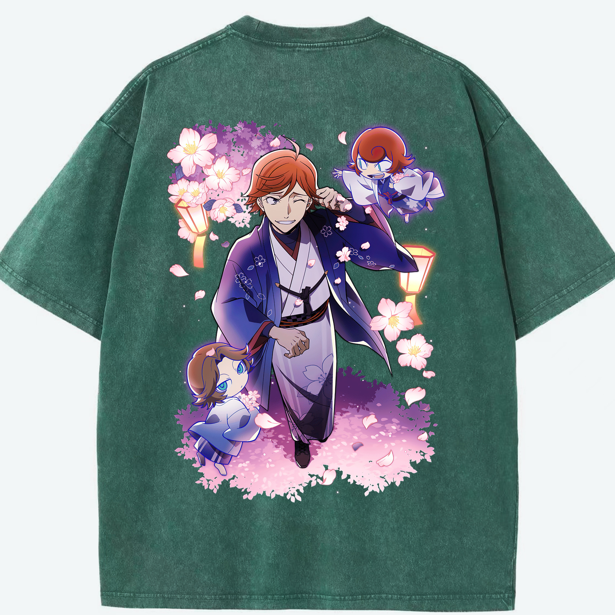 （画像用） 文豪ストレイドッグス Bungo Stray Dogs 綿100% ヴィンテージ風 半袖Tシャツ（背面プリント）